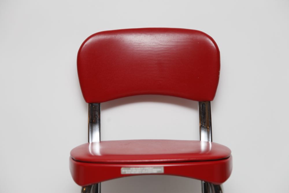 Cosco Red Metal Step Stool Chair