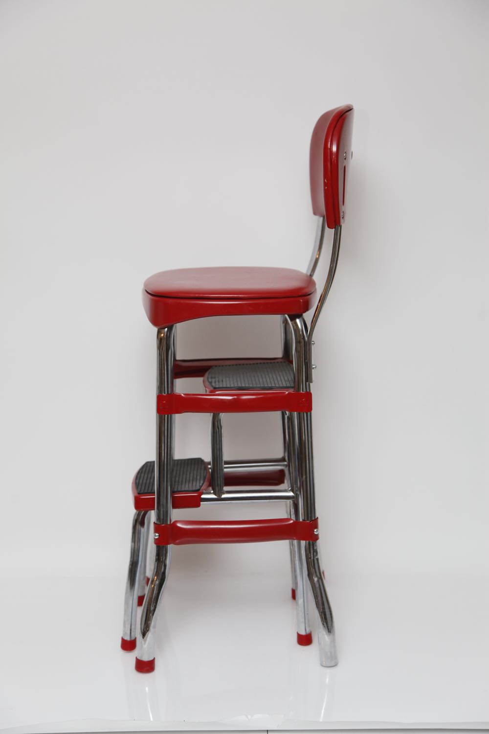 Cosco Red Metal Step Stool Chair