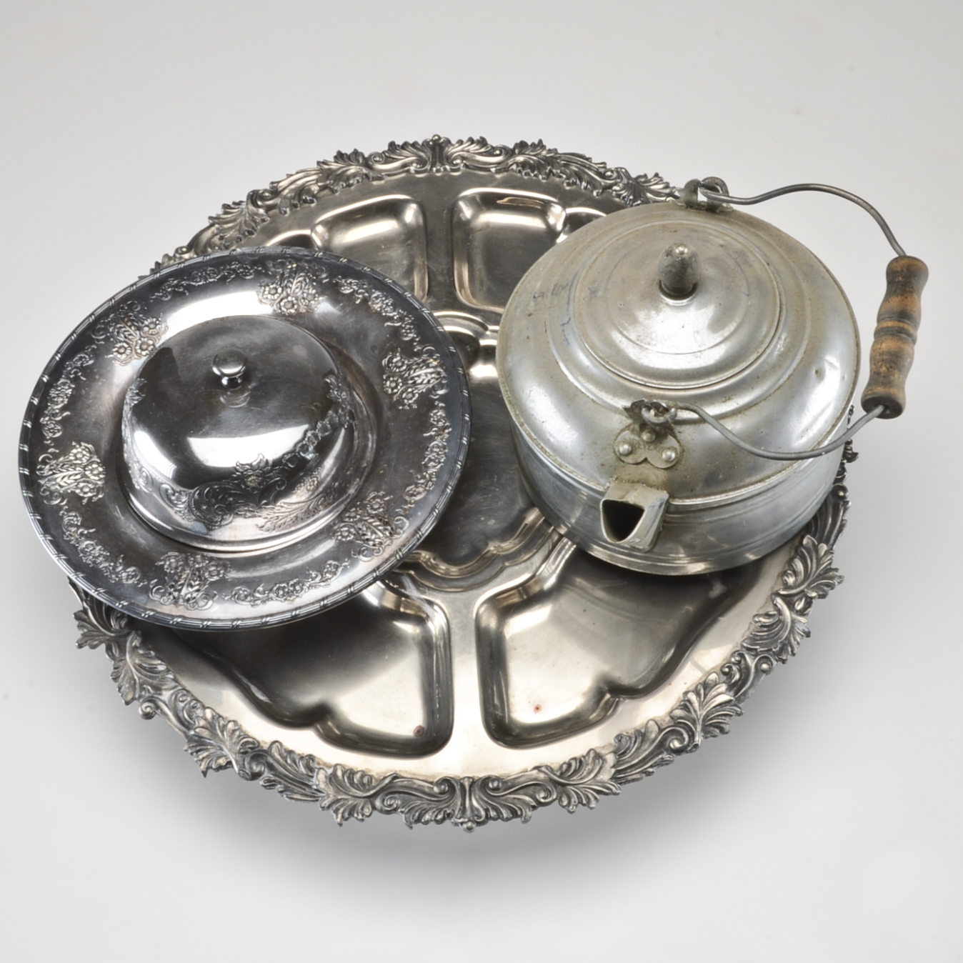 Assortment of Metal Serving Pieces