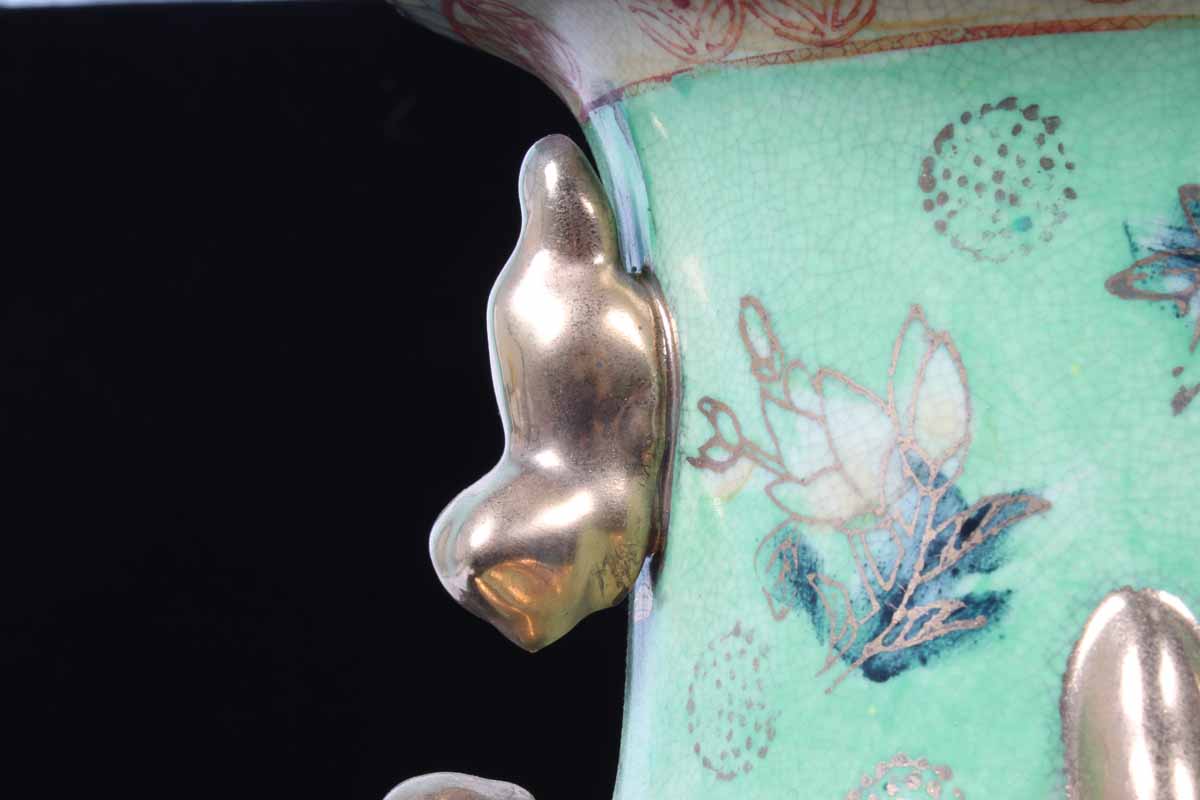 Hand-Painted Royal Satsuma Floor Vase