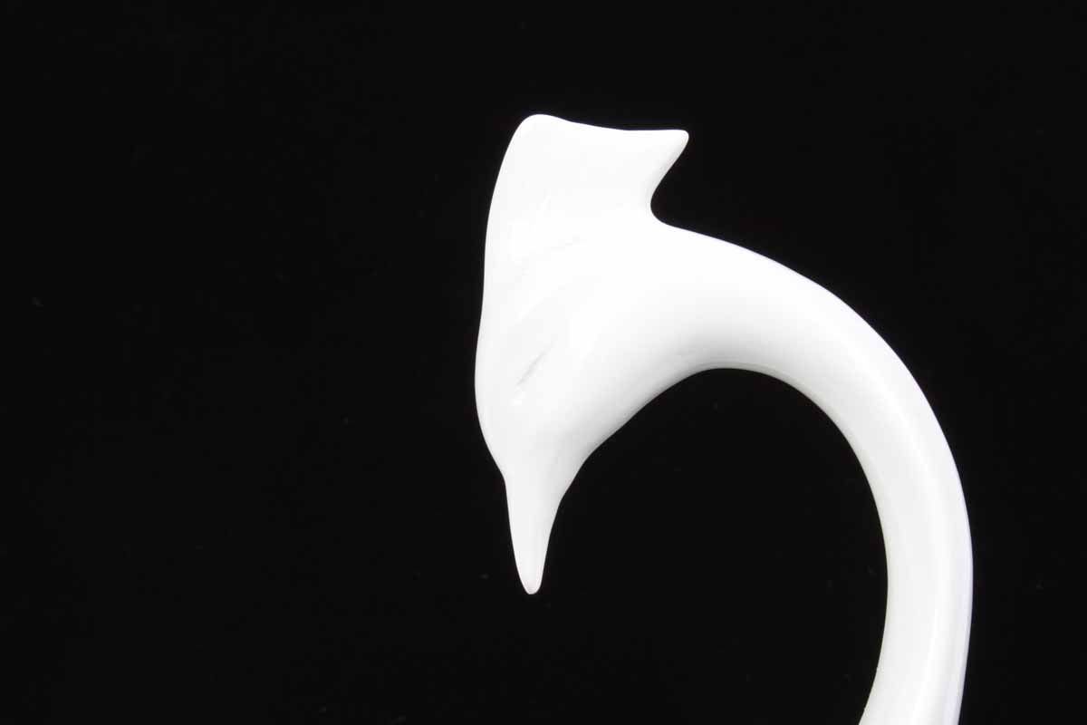 White Ceramic Peacock Bowl