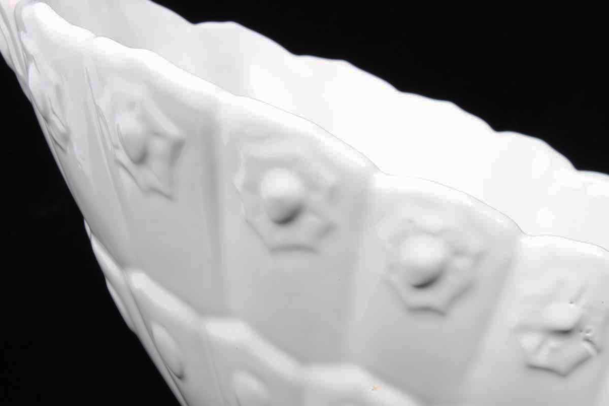 White Ceramic Peacock Bowl