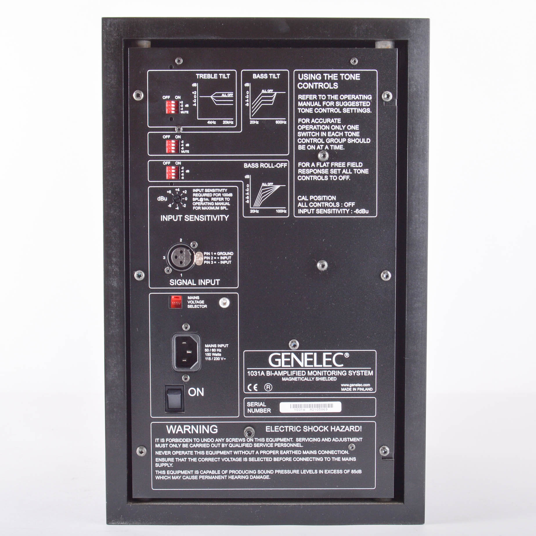 Matched Pair Genelec 1031A Studio Monitors