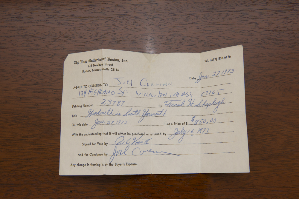 Henry Frank Shapleigh "Windmill South Yarmouth, Mass" Oil on Canvas