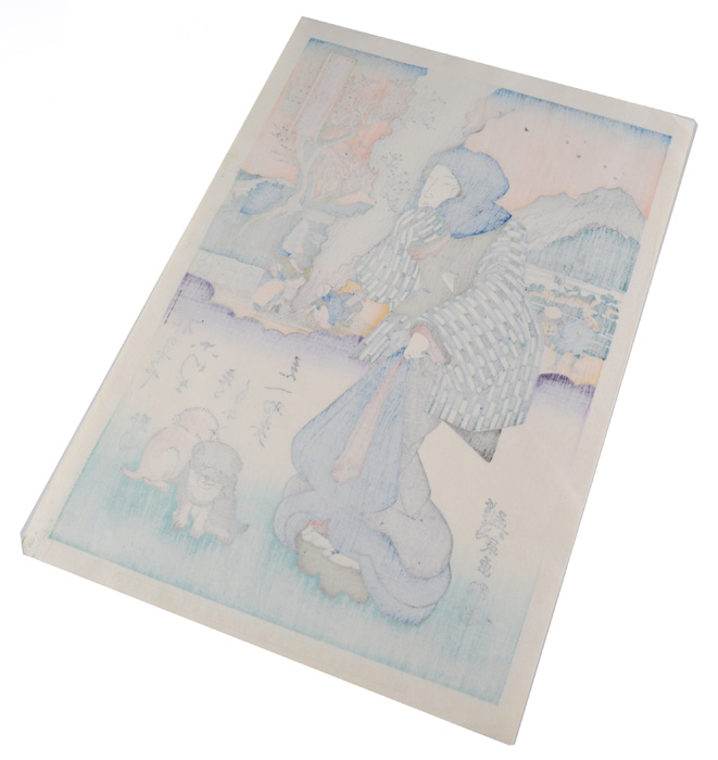 Keisai Eisen Antique Japanese Ukiyo-e Woodblock Restrike