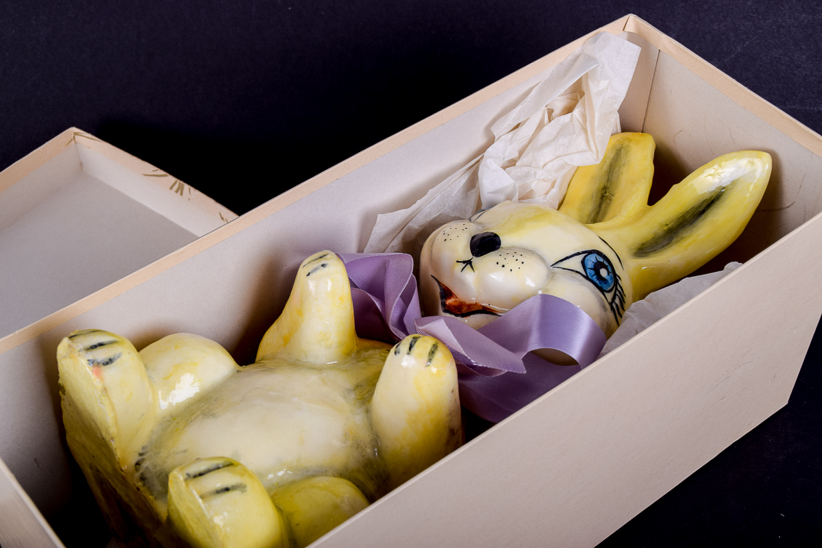 Vintage DeSela Papier Mache Rabbit