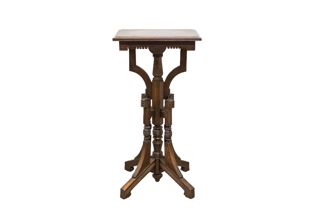 Antique Walnut Plant Stand