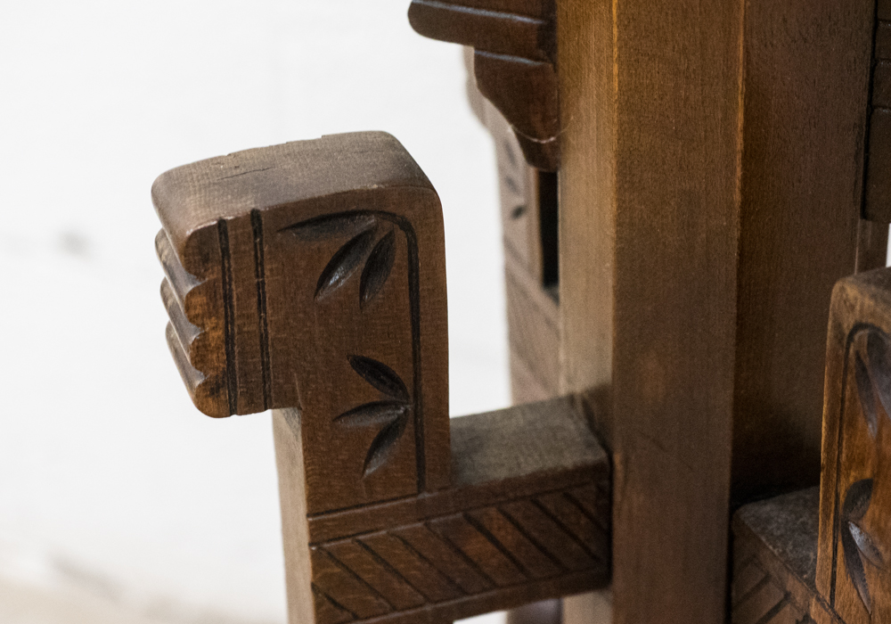 Antique Walnut Plant Stand