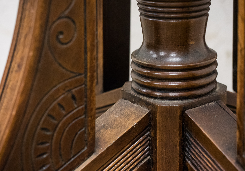 Antique Walnut Plant Stand