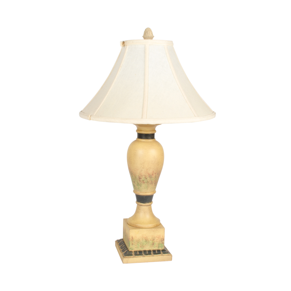 Painted Baluster Shaped Lamp