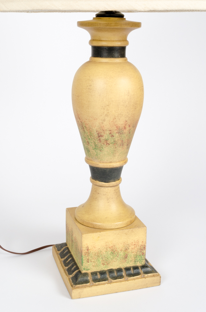 Painted Baluster Shaped Lamp