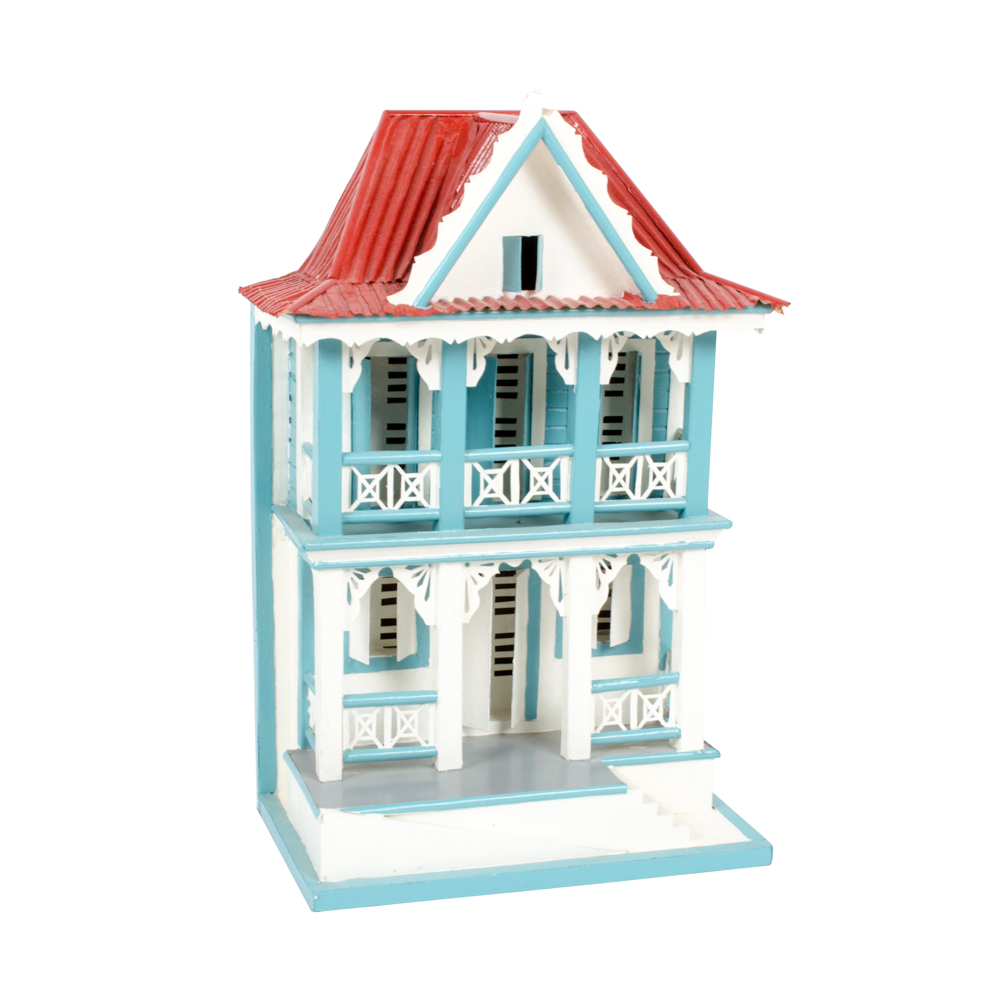 Erick Lafond Light Blue and White House Sculpture