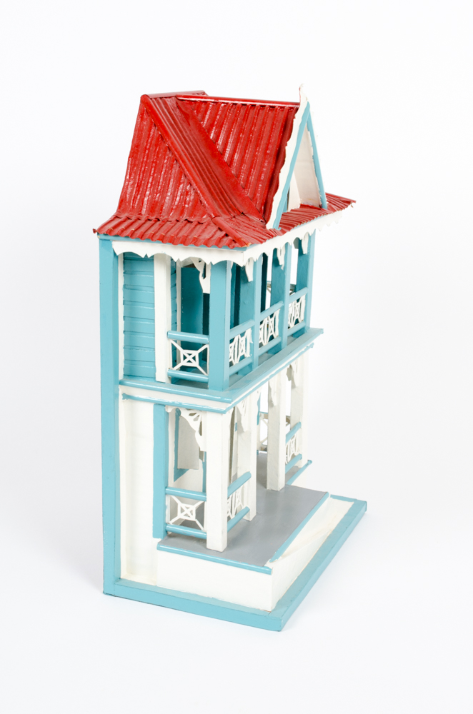 Erick Lafond Light Blue and White House Sculpture