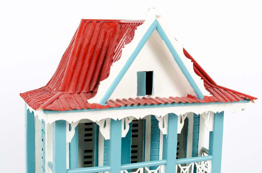 Erick Lafond Light Blue and White House Sculpture