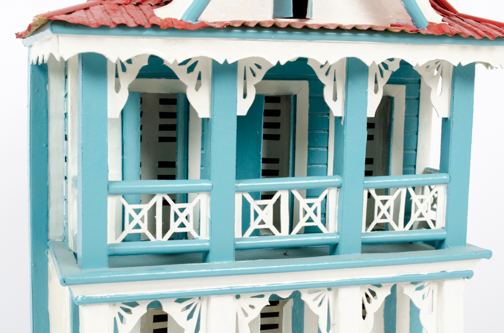 Erick Lafond Light Blue and White House Sculpture