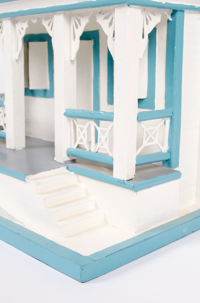 Erick Lafond Light Blue and White House Sculpture