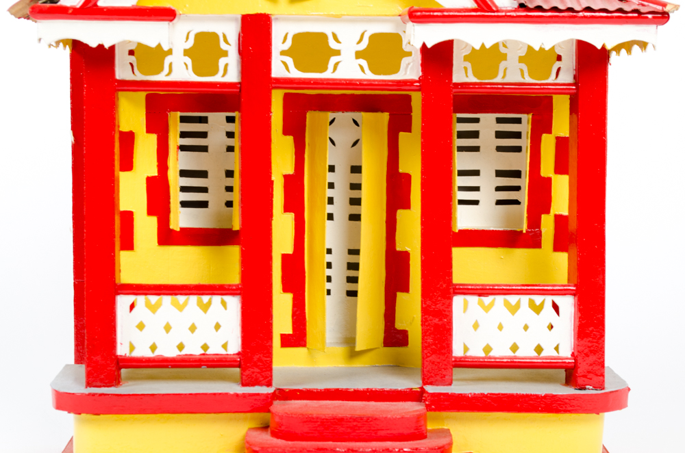 Erick LaFond Yellow and Red House Sculpture