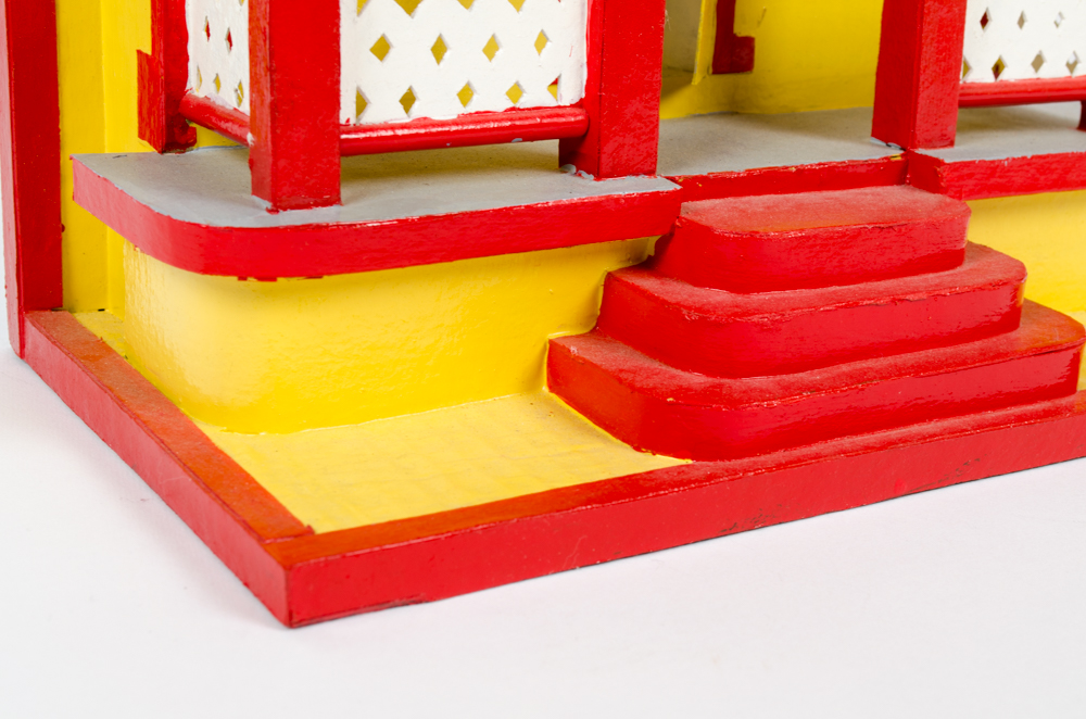 Erick LaFond Yellow and Red House Sculpture