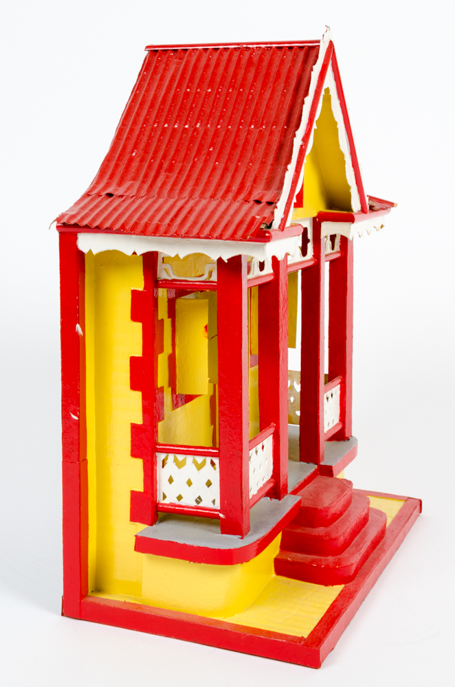 Erick LaFond Yellow and Red House Sculpture