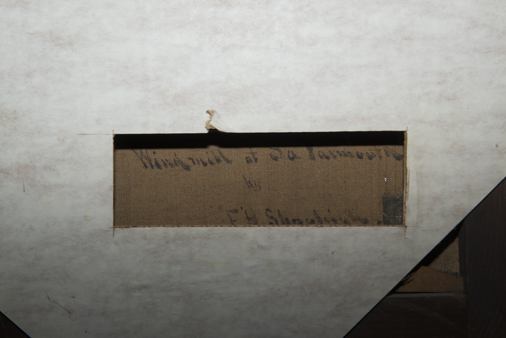 Henry Frank Shapleigh "Windmill South Yarmouth, Mass" Oil on Canvas