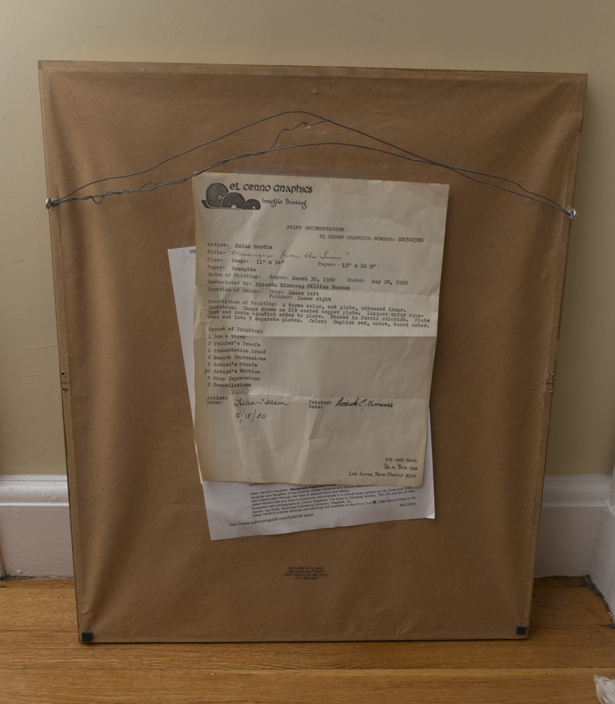 Helen Hardin "Santa Clara Pueblo, New Mexico" Aquatint