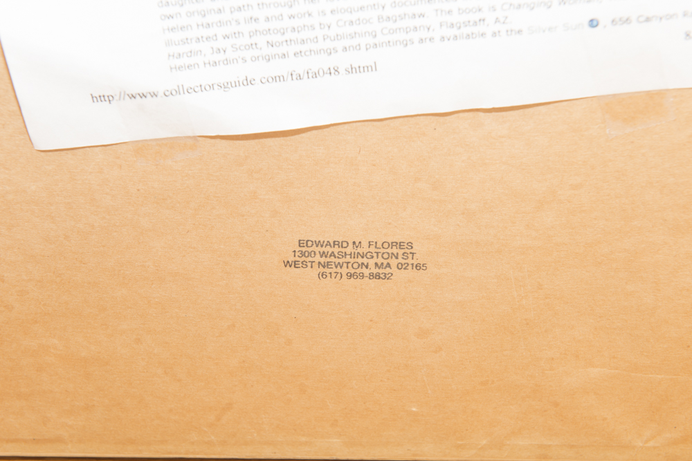 Helen Hardin "Santa Clara Pueblo, New Mexico" Aquatint