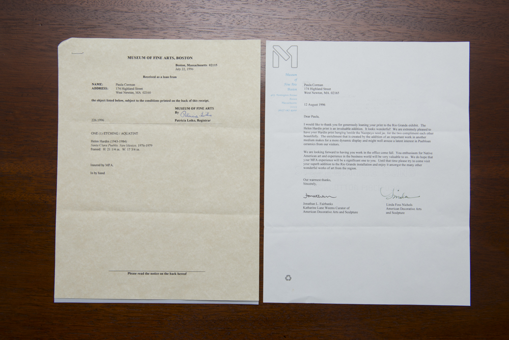 Helen Hardin "Santa Clara Pueblo, New Mexico" Aquatint