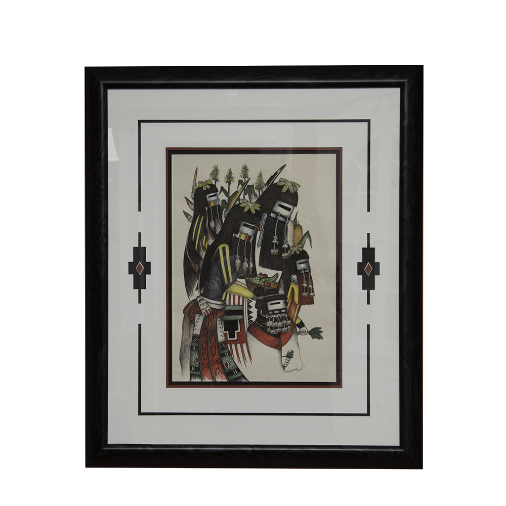 Tom Dashee Hopi Kachinas Watercolor