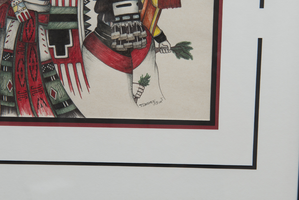 Tom Dashee Hopi Kachinas Watercolor