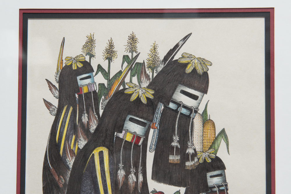 Tom Dashee Hopi Kachinas Watercolor