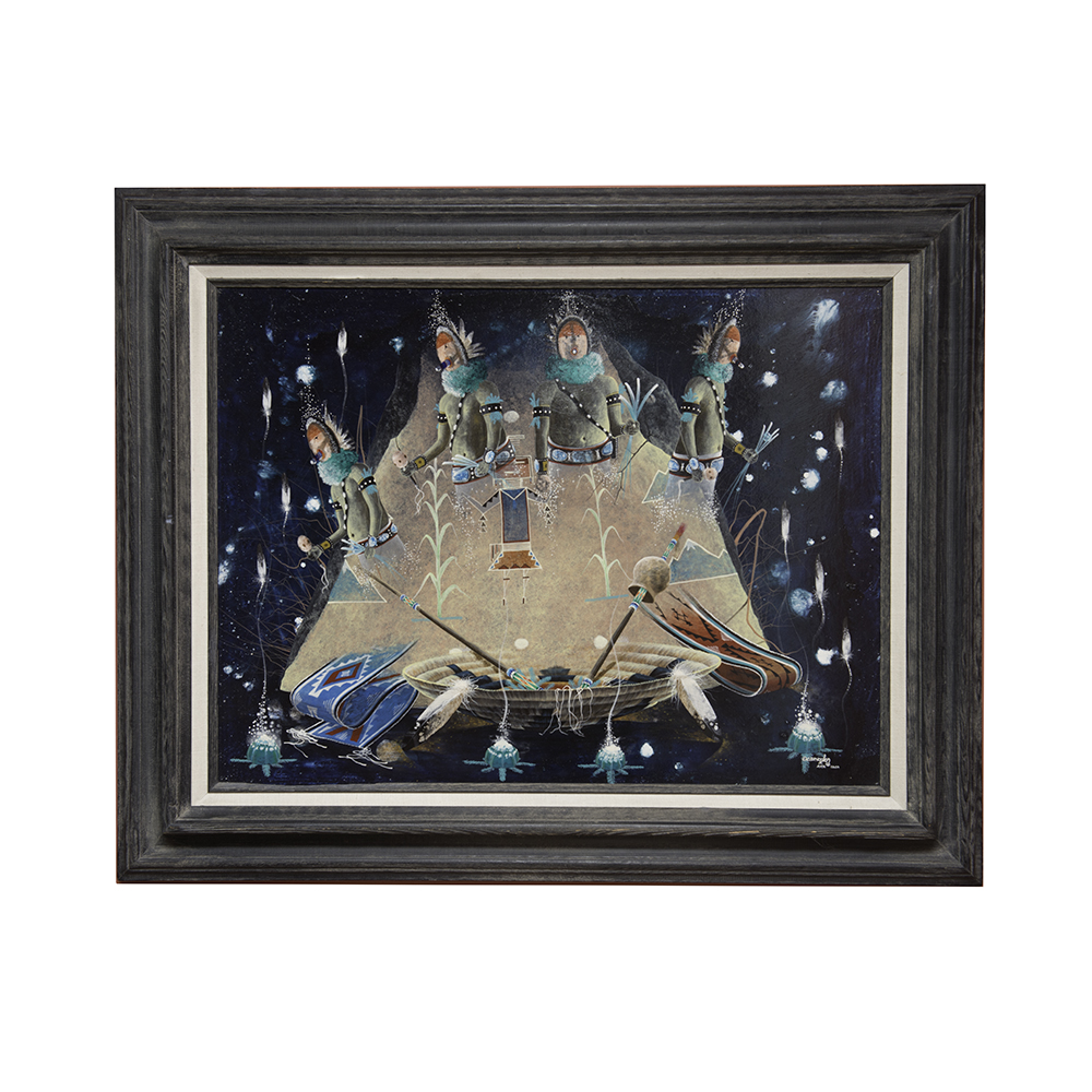 Clifford Brycelea "The Medicine of Dine People" Acrylic on Masonite