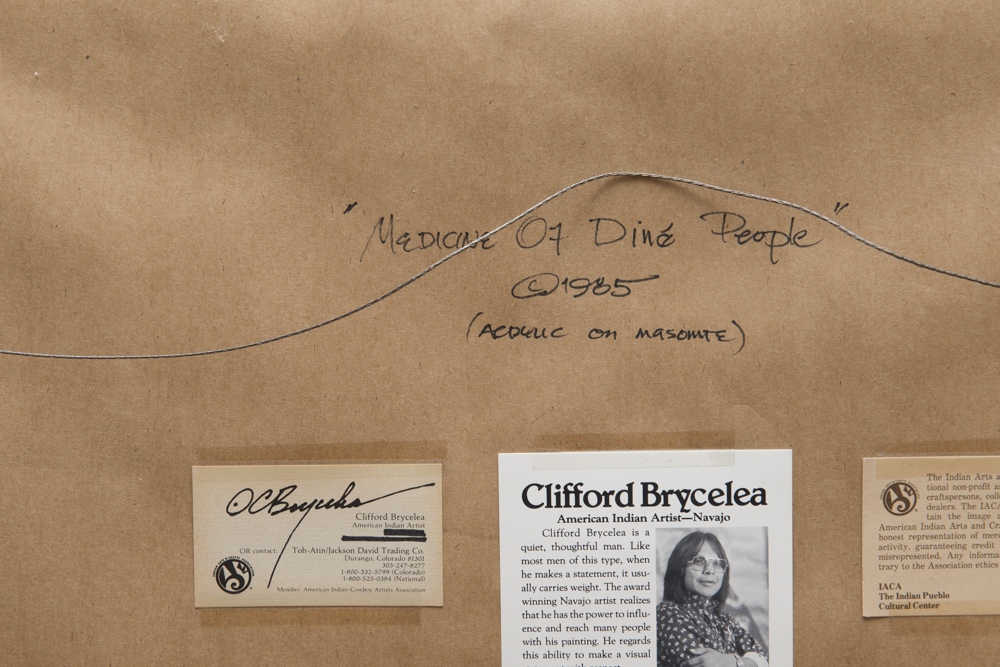 Clifford Brycelea "The Medicine of Dine People" Acrylic on Masonite