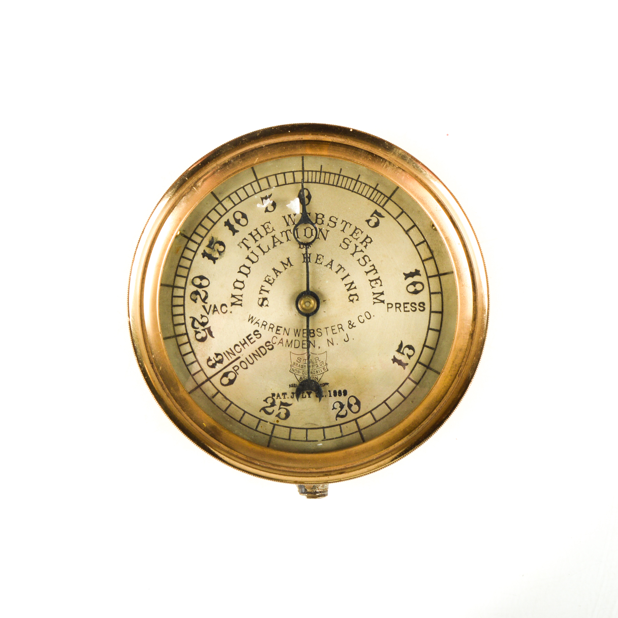 Antique Webster Modulation System Steam Heating Gauge