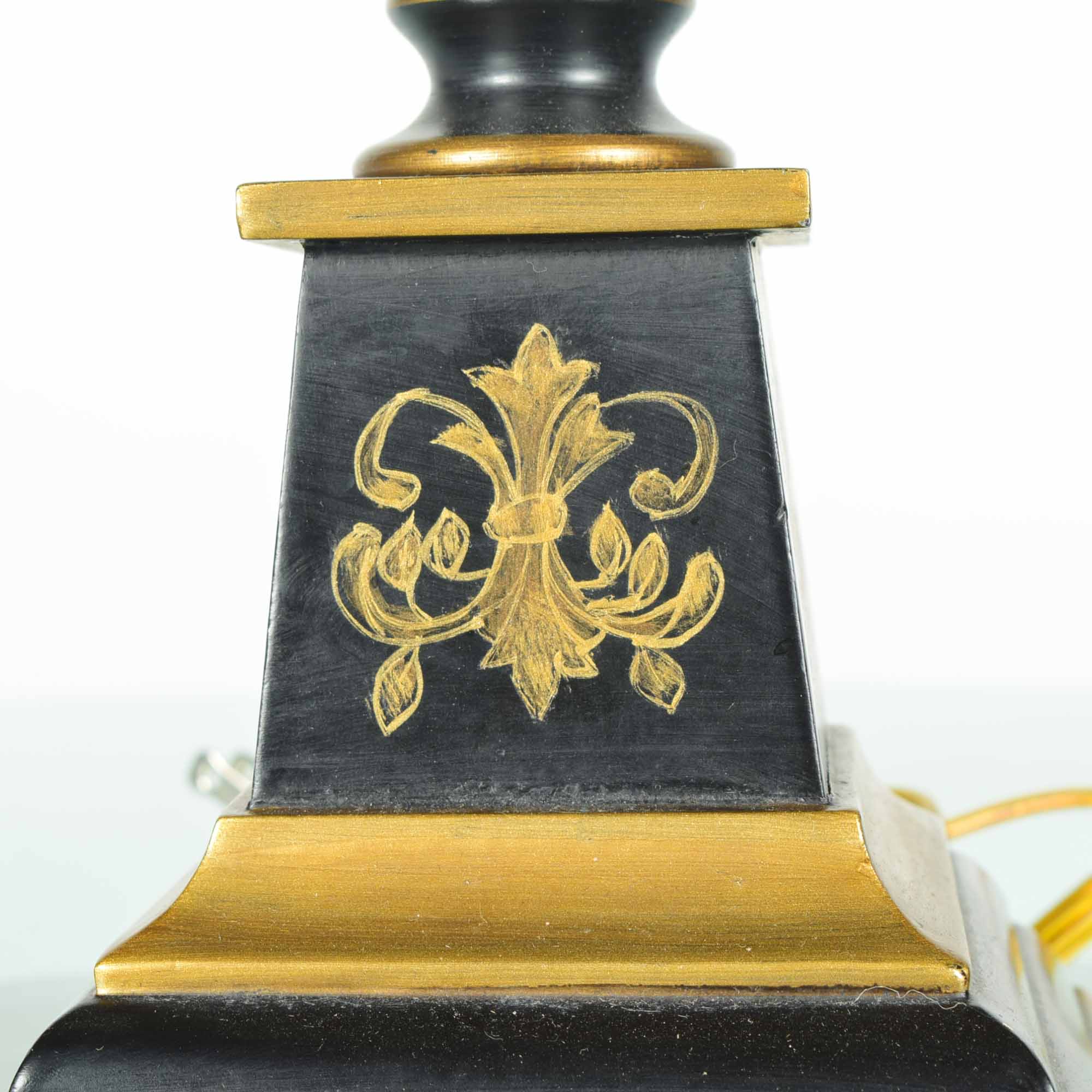 Spiral Buffet Lamp with Leopard Shade