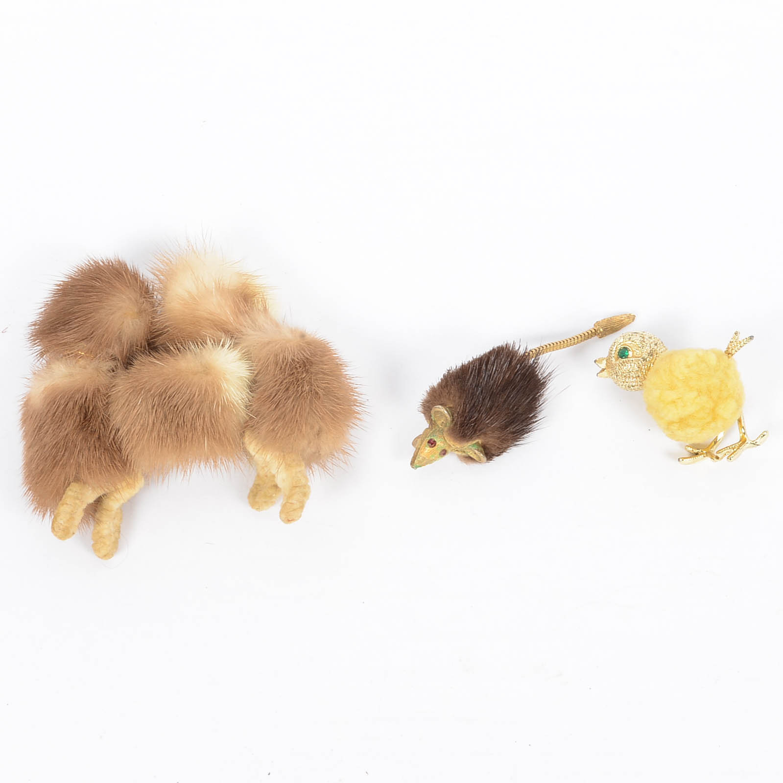 Autumn Haze Mink Fur Afghan Hound Dog Brooch (c1950's)