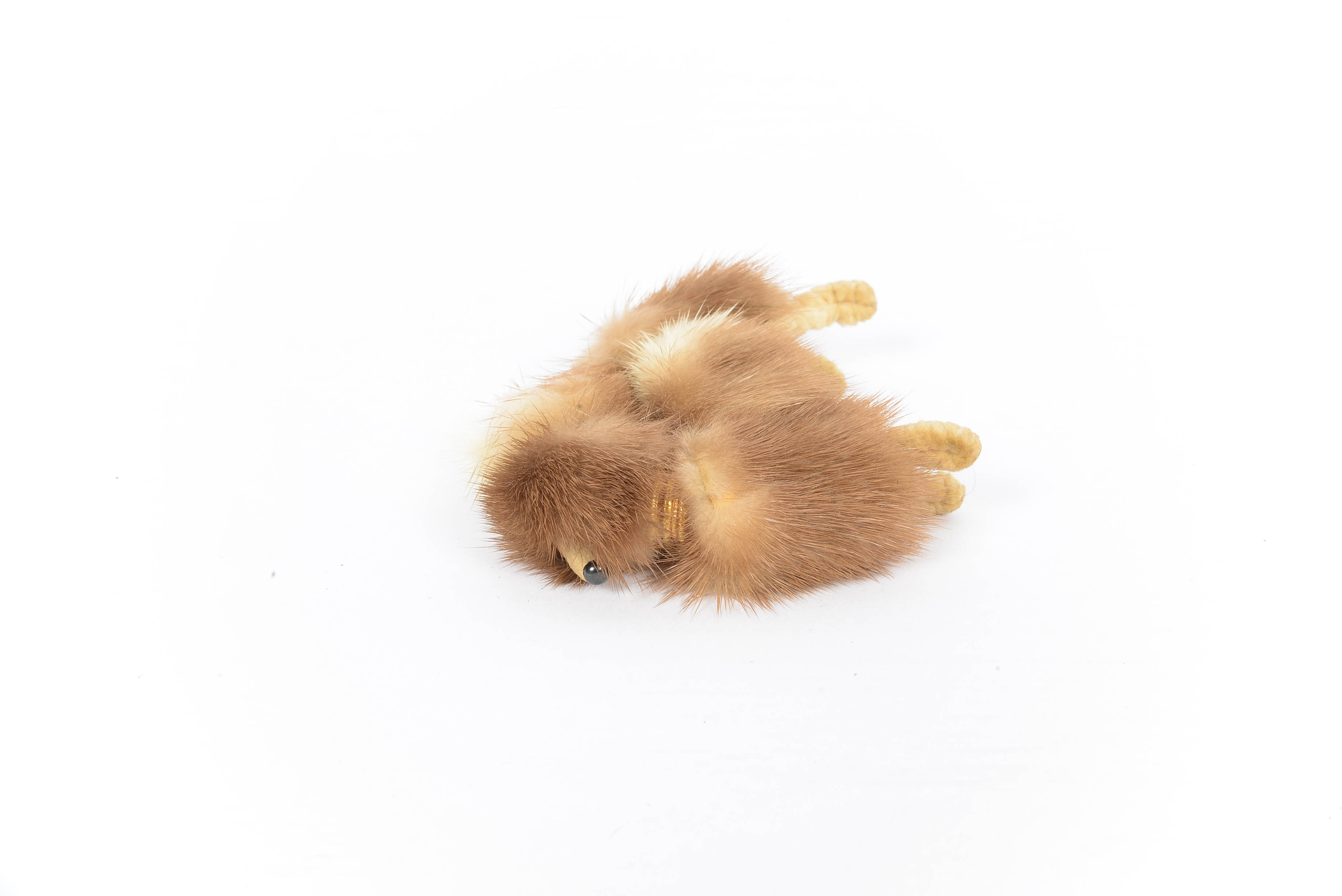 Autumn Haze Mink Fur Afghan Hound Dog Brooch (c1950's)