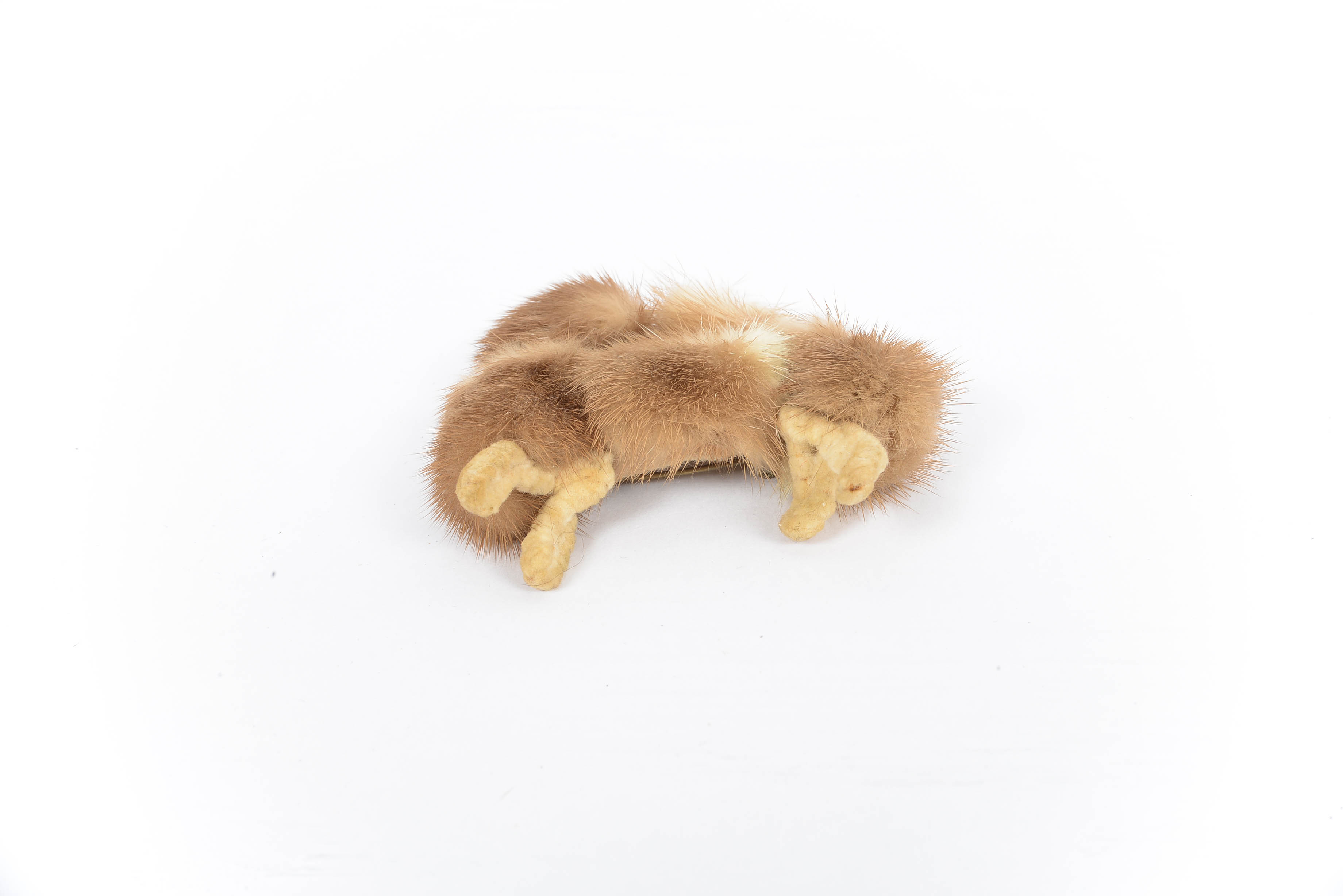 Autumn Haze Mink Fur Afghan Hound Dog Brooch (c1950's)