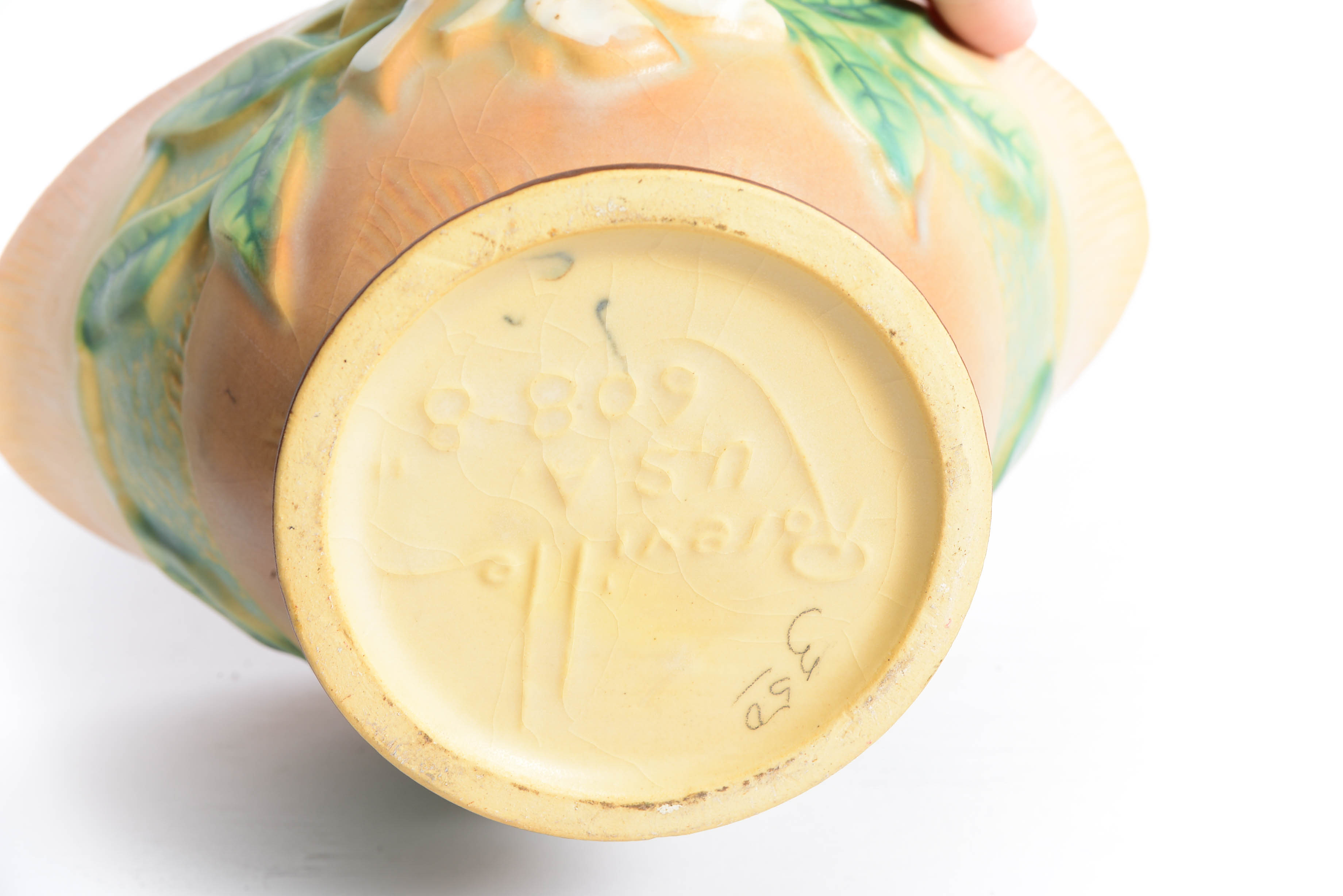 1950's Roseville Pottery Gardenia - Console Bowl and Vase