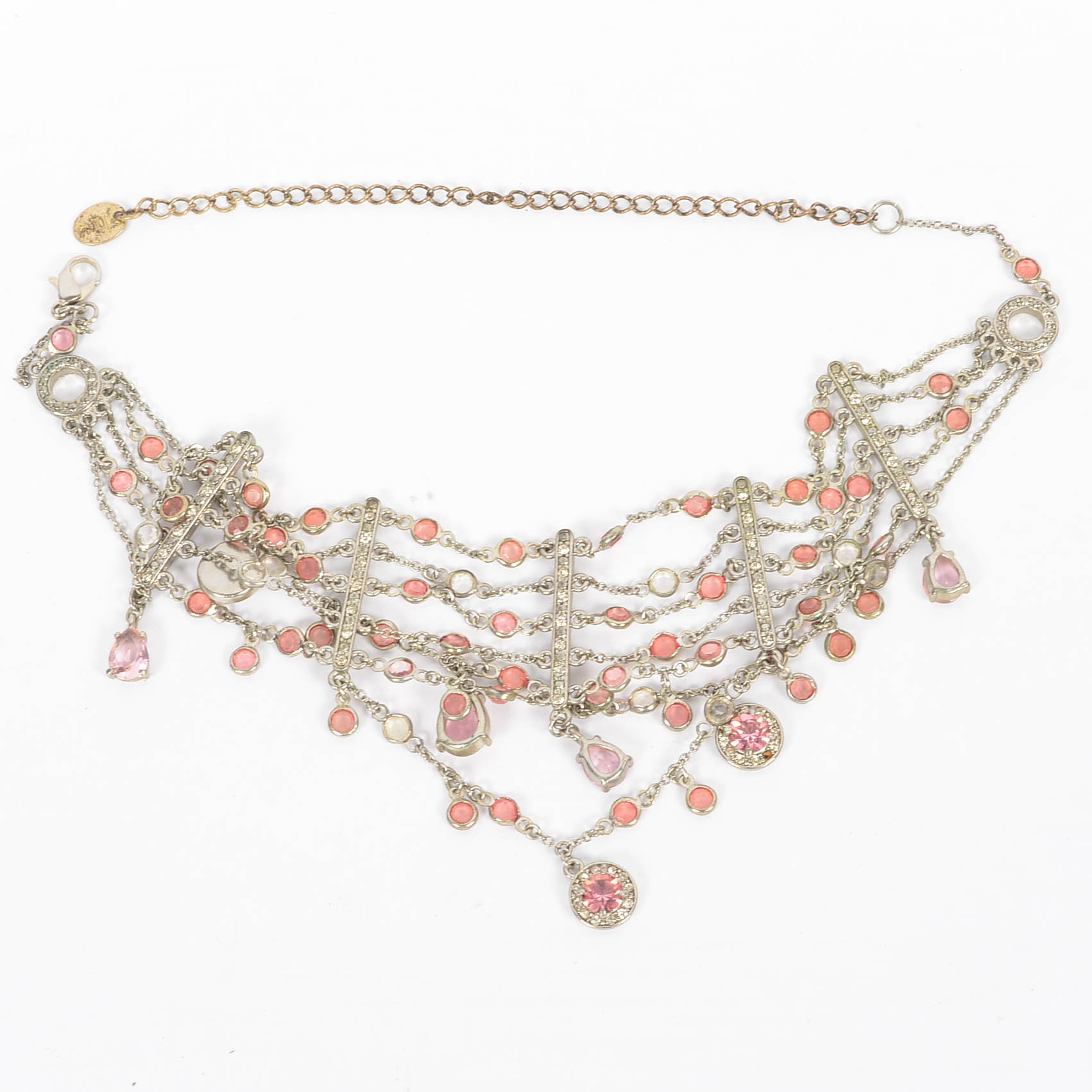 Pink Clear Stone Choker