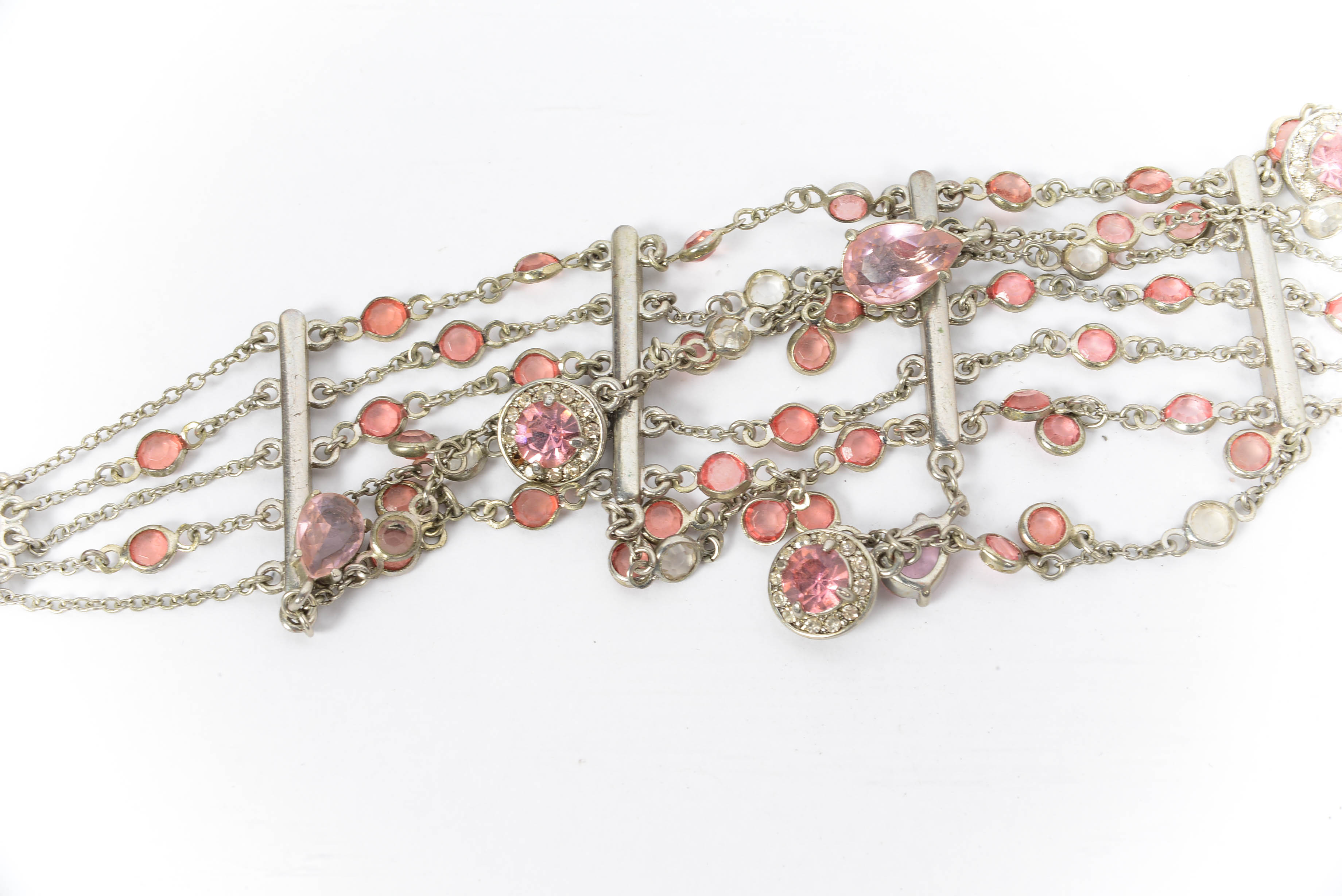 Pink Clear Stone Choker