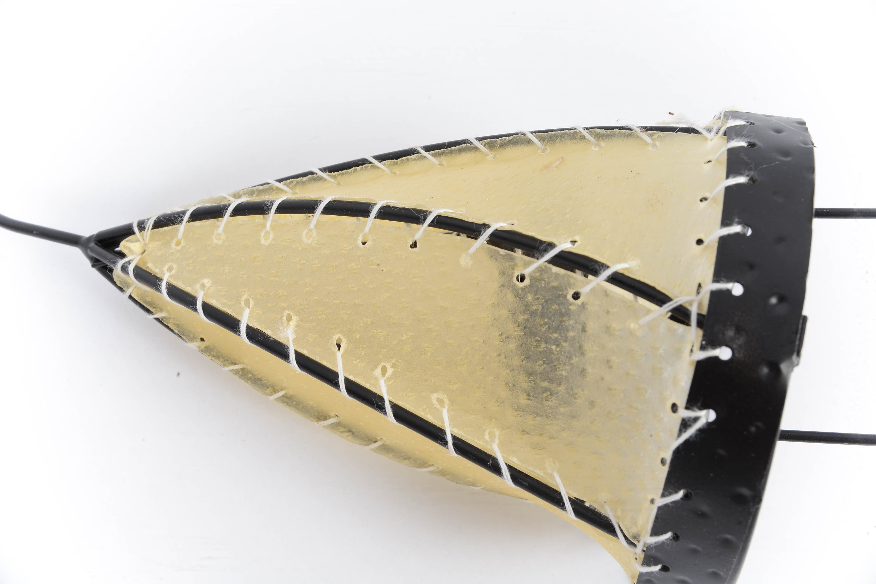 Moroccan Metal and Dyed Goatskin Leather Hanging Votive Holders