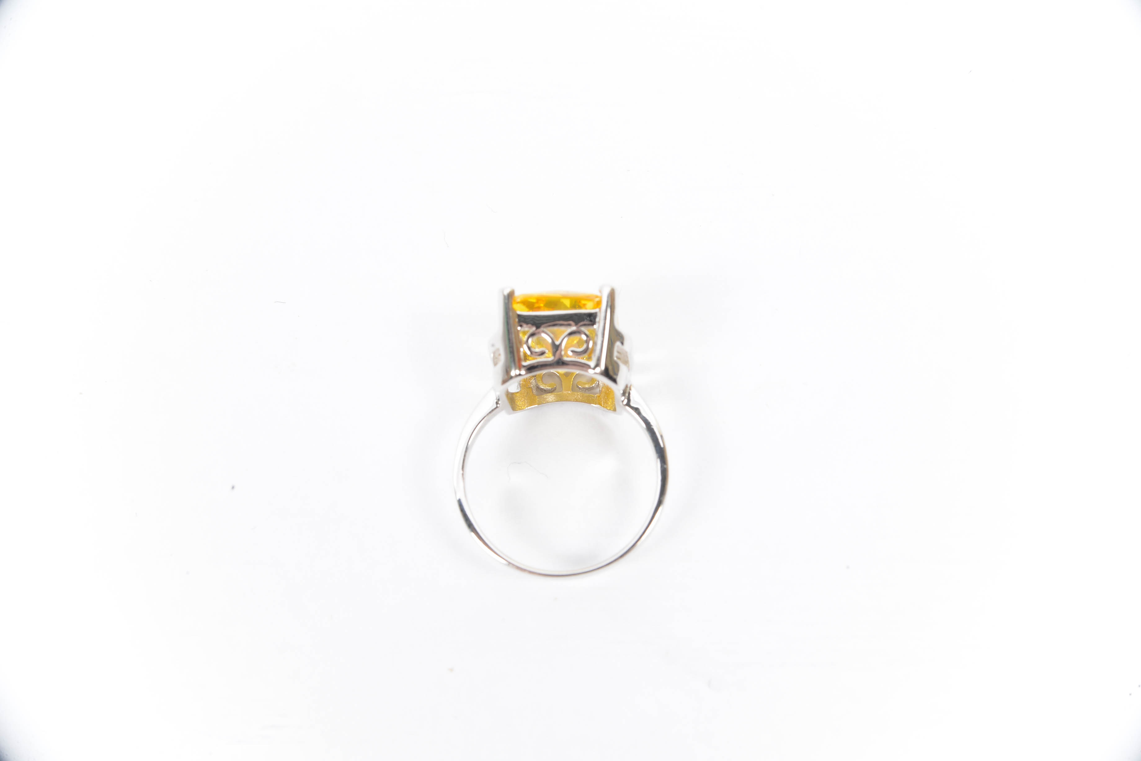 Sterling Silver Brazilian Gold Citrine 8.0 Carat Ring