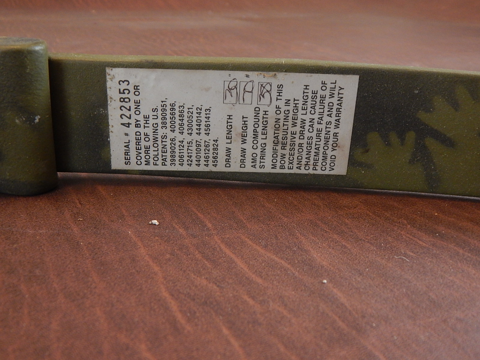 Bear Whitetail Bow and Arrow