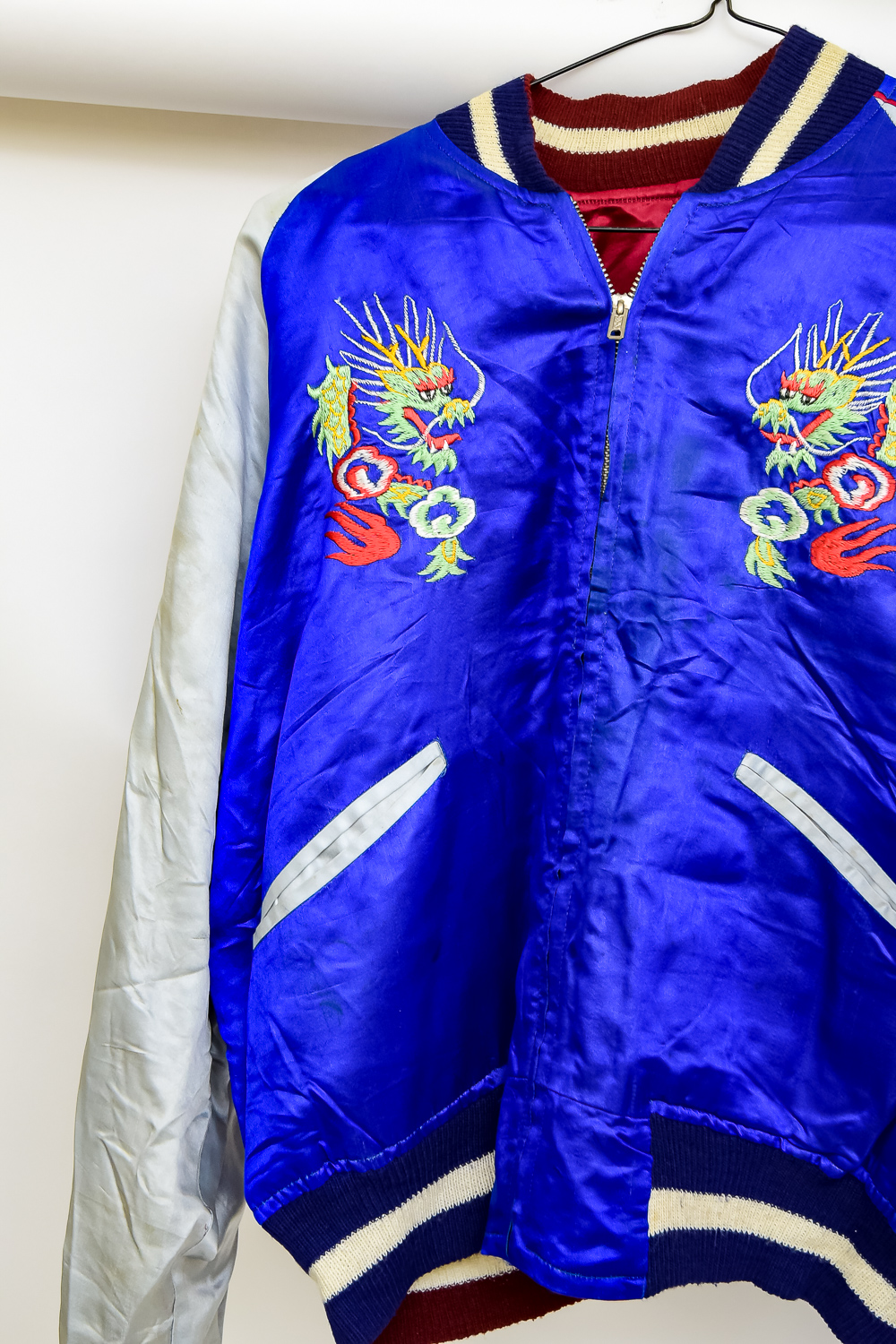 Pair of Vintage Satin Korean Tour Reversible Jackets