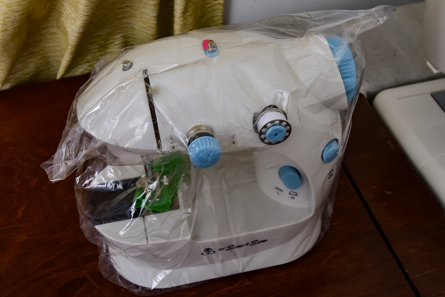 Kenmore Sewing Machine, Wood Cabinet, and Accessories