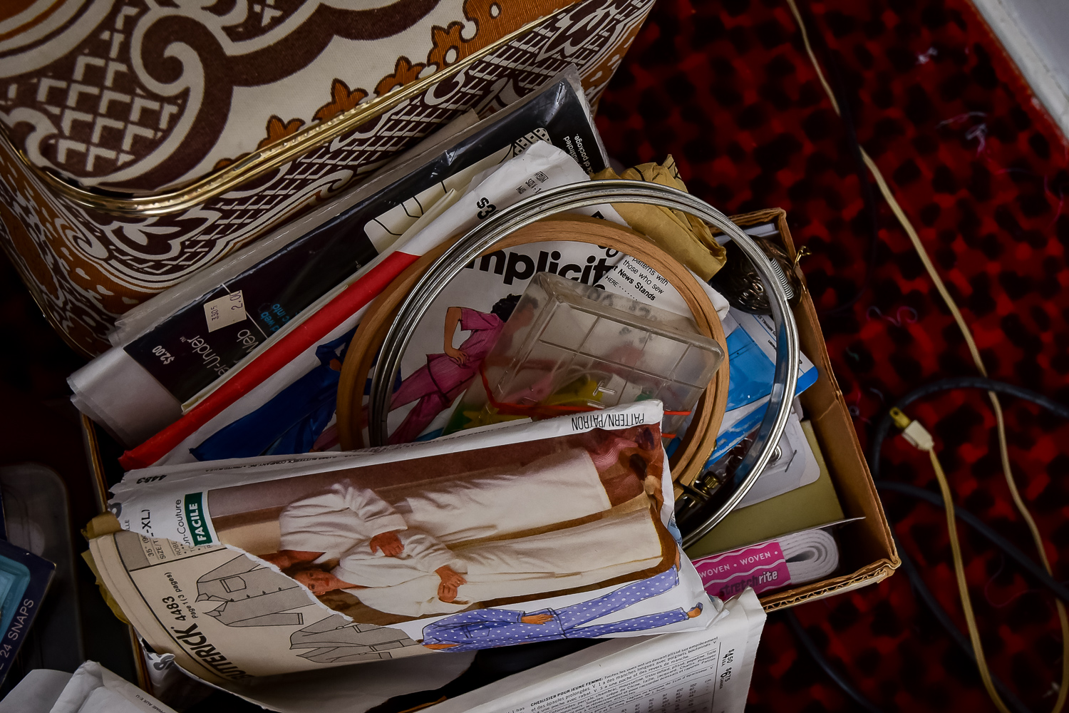 Kenmore Sewing Machine, Wood Cabinet, and Accessories