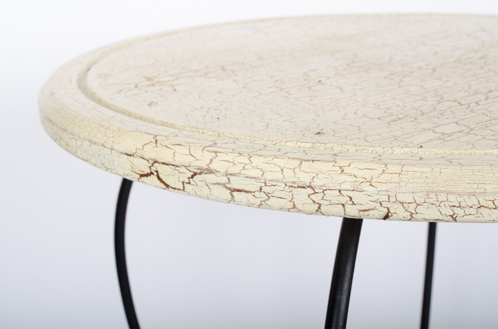 Wrought Iron Table and Lamp