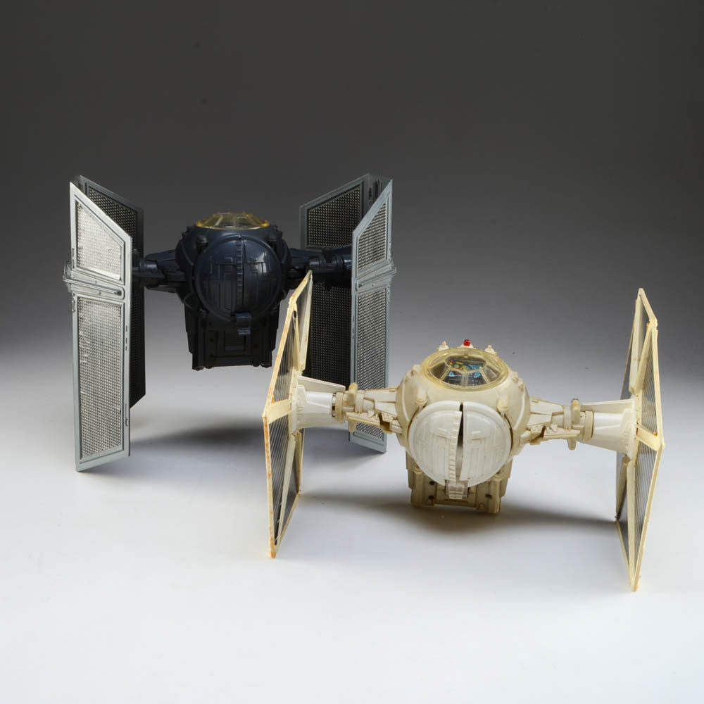 Vintage 1970s Star Wars Imperial Tie Fighter and Darth Vader Tie Fighter Lot