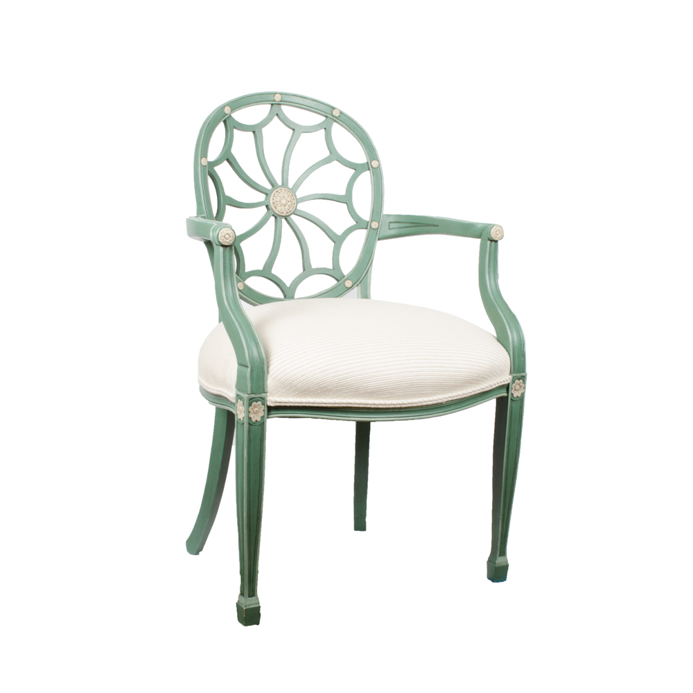 Spider Back Painted Armchair