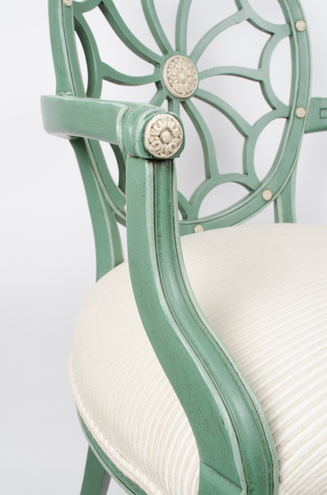 Spider Back Painted Armchair